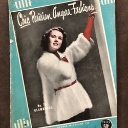 Vintage UTH Chic Parisian Angora Fashion Magazine 1949-A Few Pages Are Loose But In GC