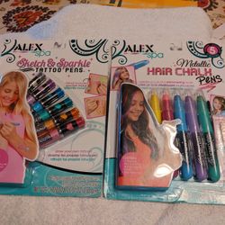  Tattoo Pens & Metallic Hair Chalk Pens Double Deal!