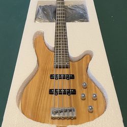 Burlywood Styled 5 String Bass Guitar