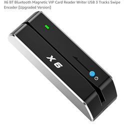 X6 BT Bluetooth Magnetic VIP Card Reader Writer USB 3 Tracks Swipe Encoder [Upgraded Version] 