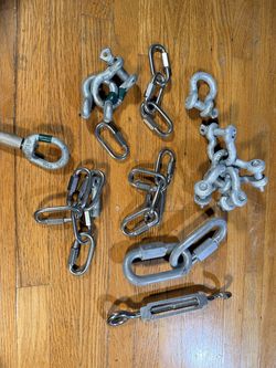 Rigging Hardware Lot Shackles Quick Links Turnbuckle Eye Bolt Assorted Sizes