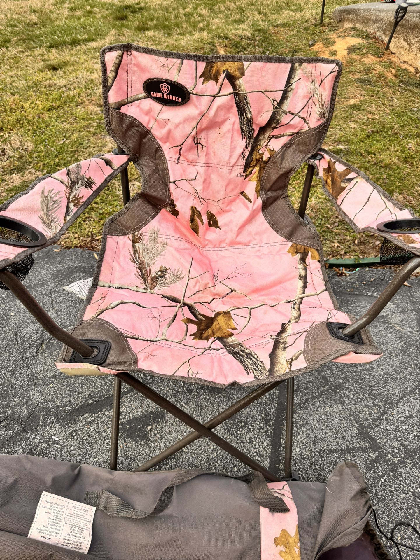 Pink Realtree Camo Camping Chair