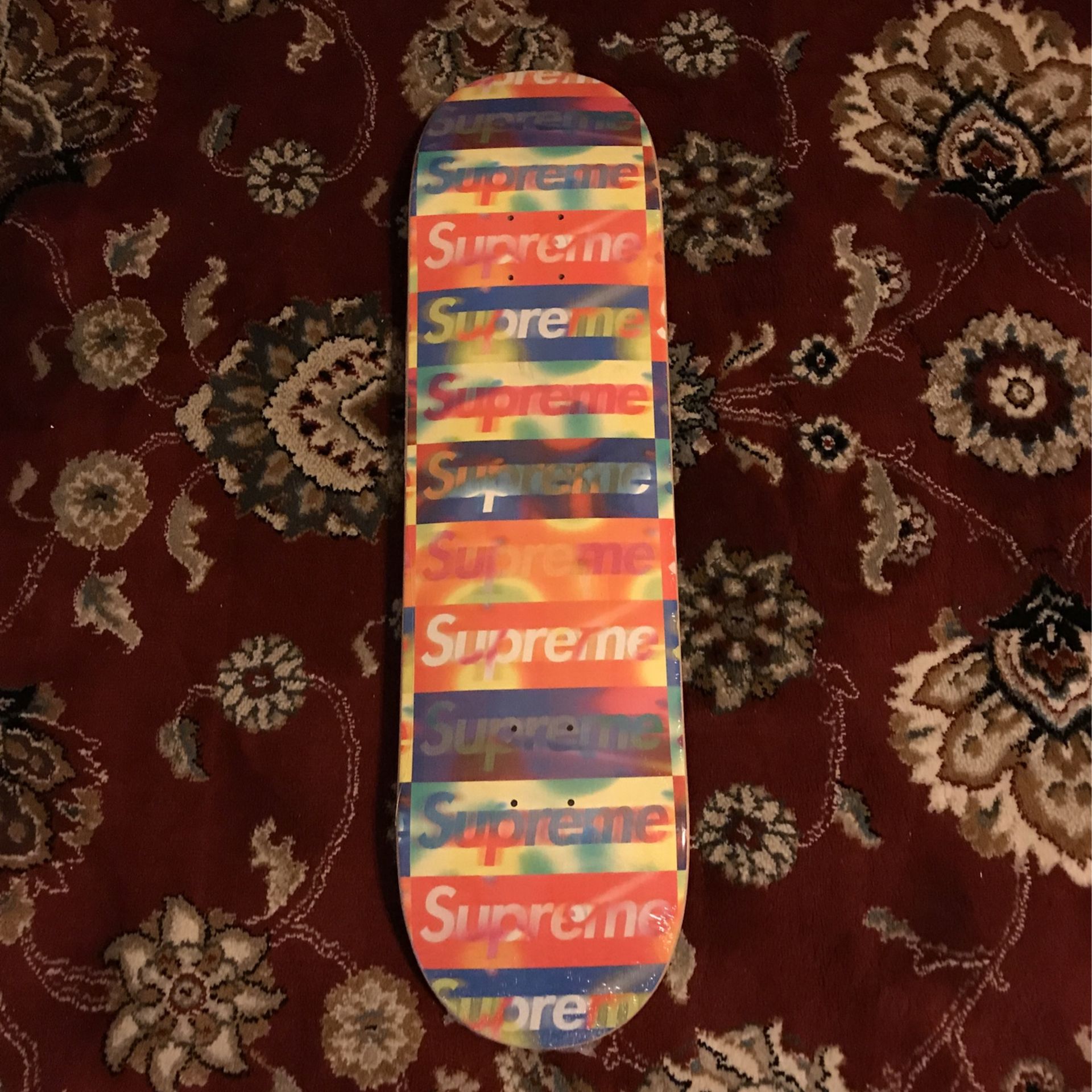 SUPREME BOX LOGO MULTI YELLOW SKATEBOARD DECK 