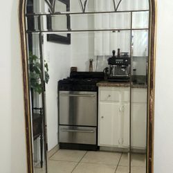 Vintage LaBarge Italian Arch Top Beveled Wall Mirror