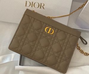 Christian Dior Caro Zip Pouch with Chain