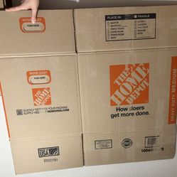 Set Of Home Depot Heavy Duty Moving Boxes