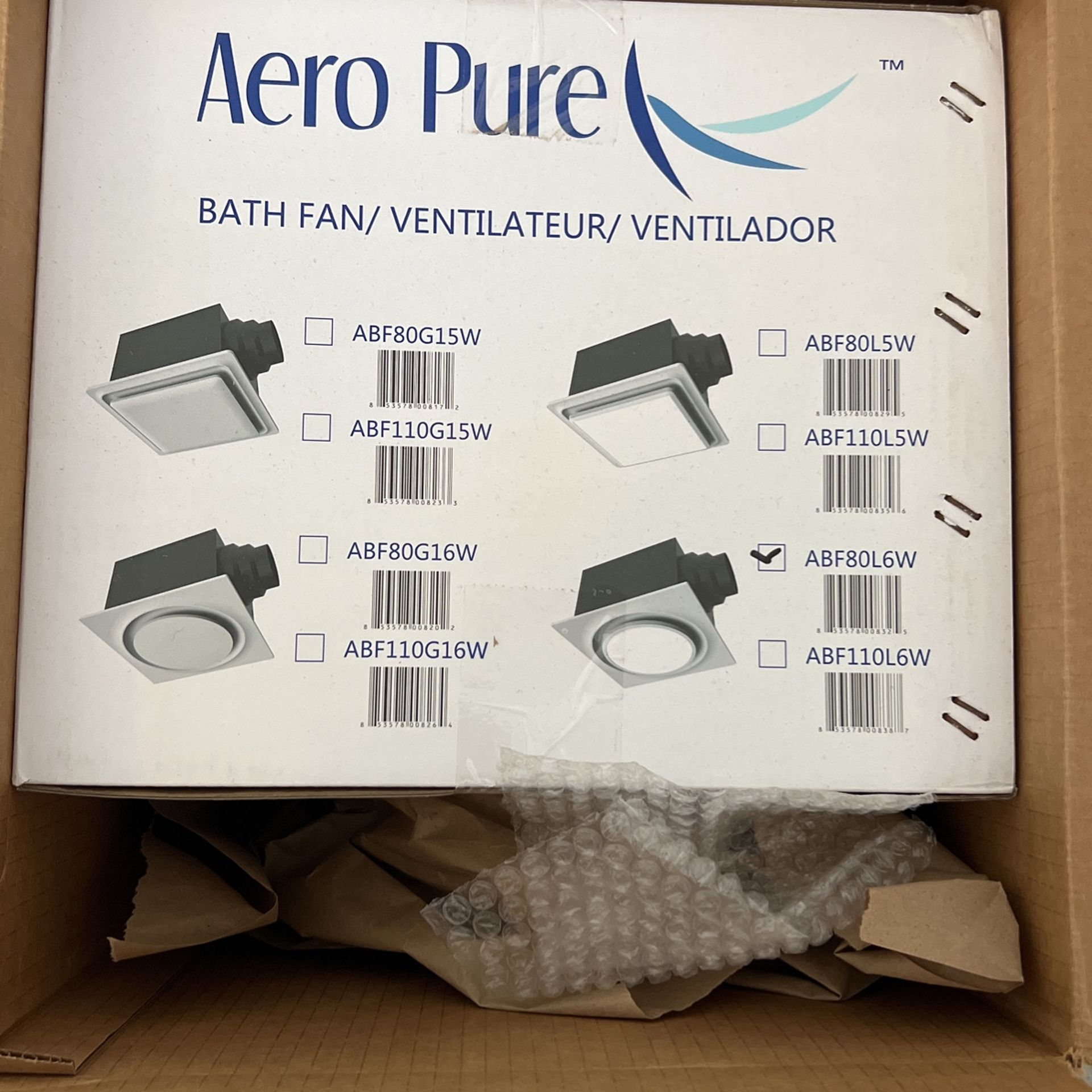 New Bathroom Fan Never Used Quiet $180 Cost