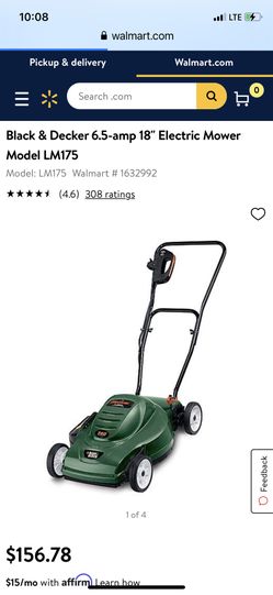 Black & Decker 6.5-amp 18 Electric Mower Model LM175 