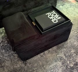Cloud Black Frameless Ottoman