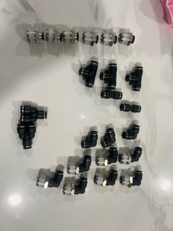 NEW AND USED LOT OF 23 ASSORTED LEGRIS FITTING CONNECTORS