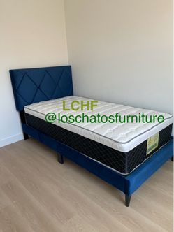 Twin size bed with mattress