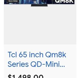 65" TCL Qm8k QLED TV