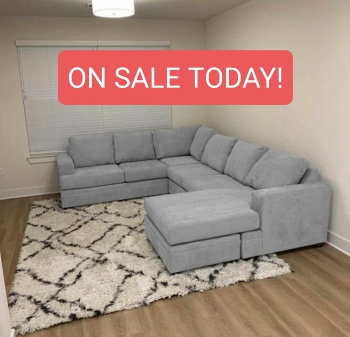 Gray Sectional Couch Sofa With Chaise