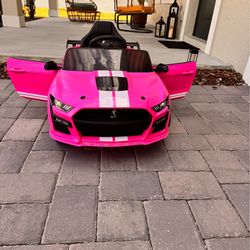 Pink Shelby Ford Mustang Car for Kids