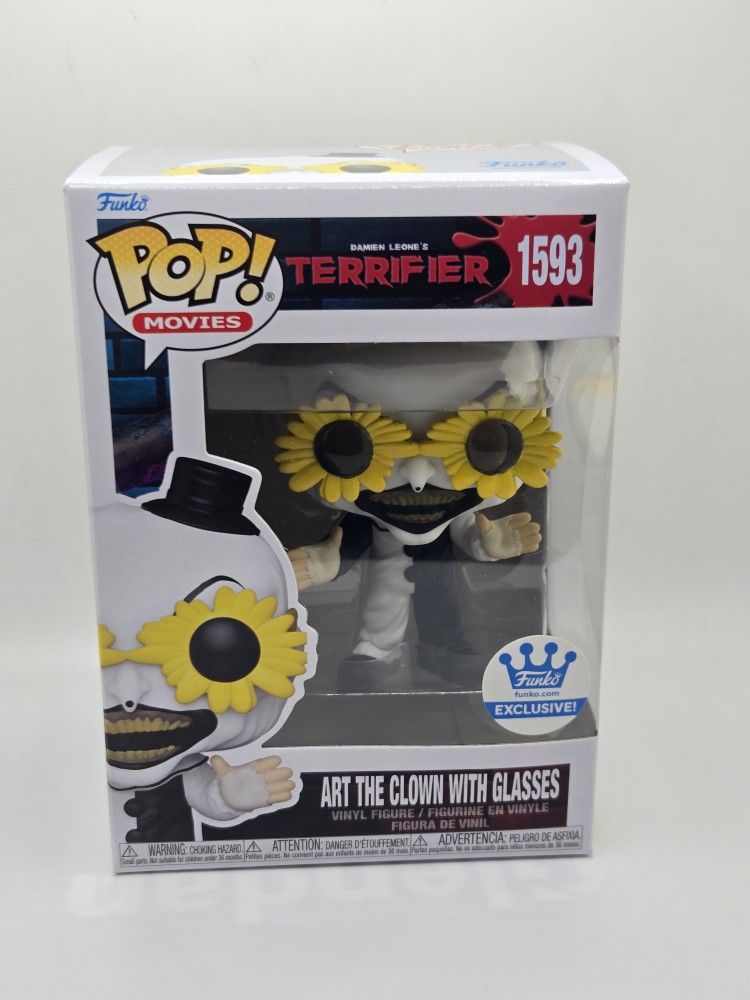 Funko Pop Movies Art The Clown With Glasses Terrifier Funko Shop Exclusive #1593