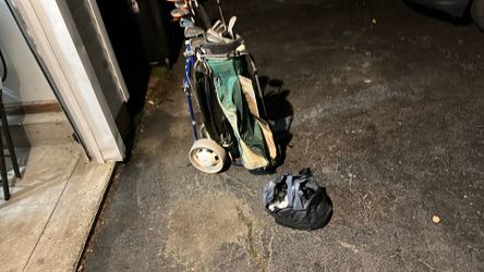 For golfing and guessing how many golf balls there are is 250+ with 13 golf sticks and a bag with it