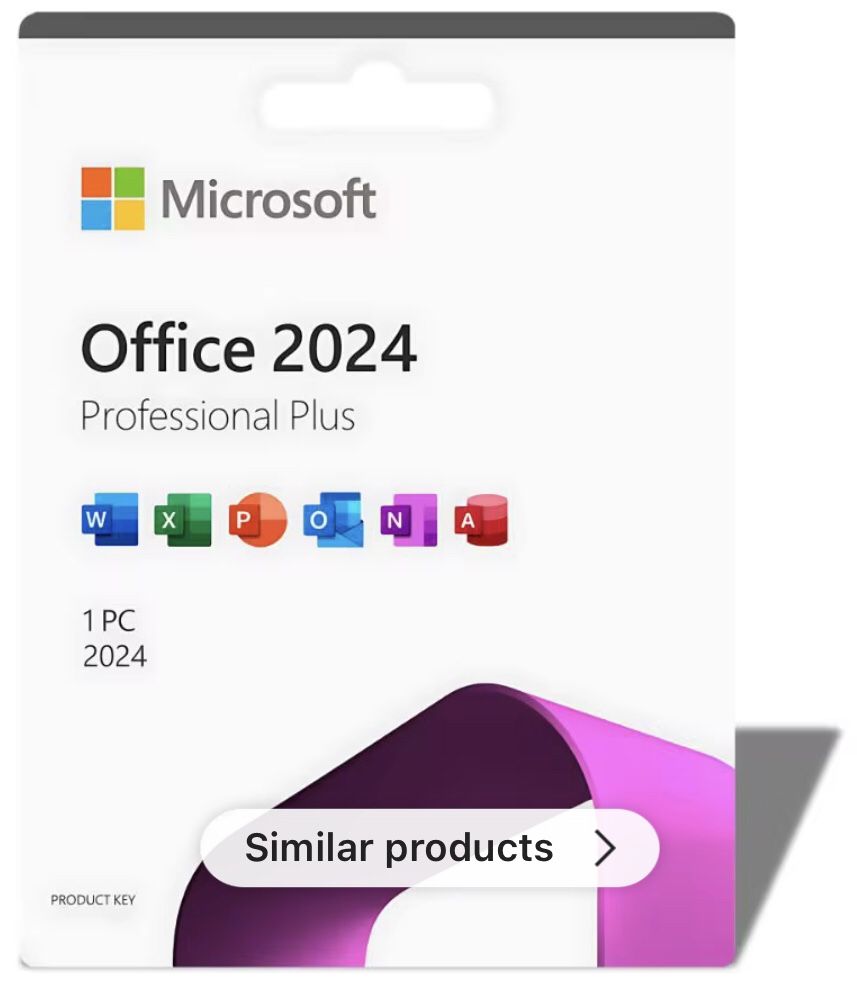 Microsoft Office Pro Plus 2024 BIND kEY NO DVD