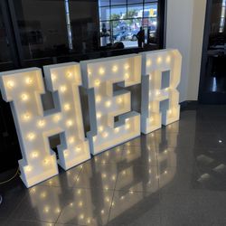 Marquee letters