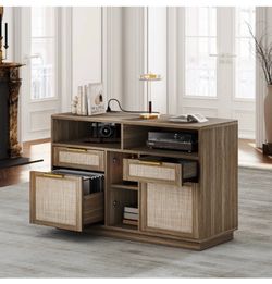 Premium Echo Cabinet 4-drawer lateral file with lock, charging & printer stand. Fits A4/Letter size. brand new in box $145 R209