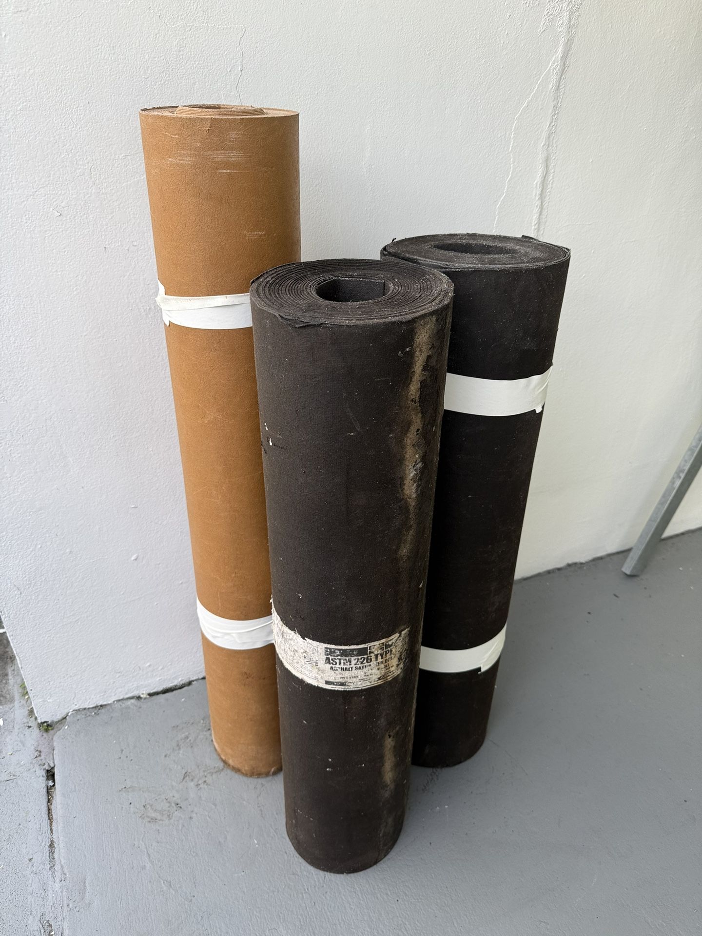 3 ROLL RUFFING- Felt Underlayment & Surfaced Cap / PAPEL PARA TECHO!