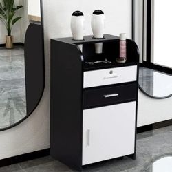 Salon beauty Cabinet, Lockable Mobile Styling Cabinet W/Holder, Drawer, NEW 1pcs