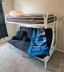 Bunk bed with bottom futon