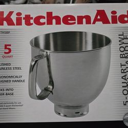 KitchenAid Stainless Steel 5qt Bowl And Mixer Paddle