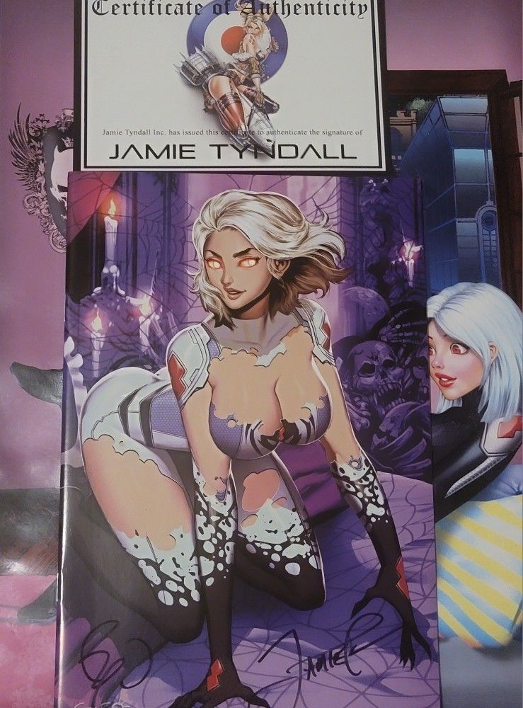 White Widow #2 VIRGIN VARIANT signed Jamie Tyndall (Comic Book) 🌋🐓🌋