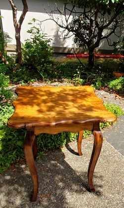 Side games breakfast plant table teak restored vintage like new condition