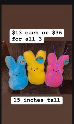 Peeps Easter Bunny Plush Decoration Pillows