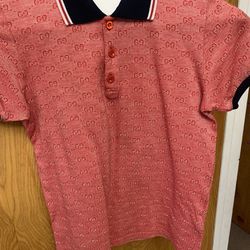 Gucci Kids Shirt, Red And Blue, Size 12