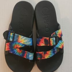 Chaco Chillos Slide Sandal - US Women's Size 8 - Dark Tie Dye - Brand New