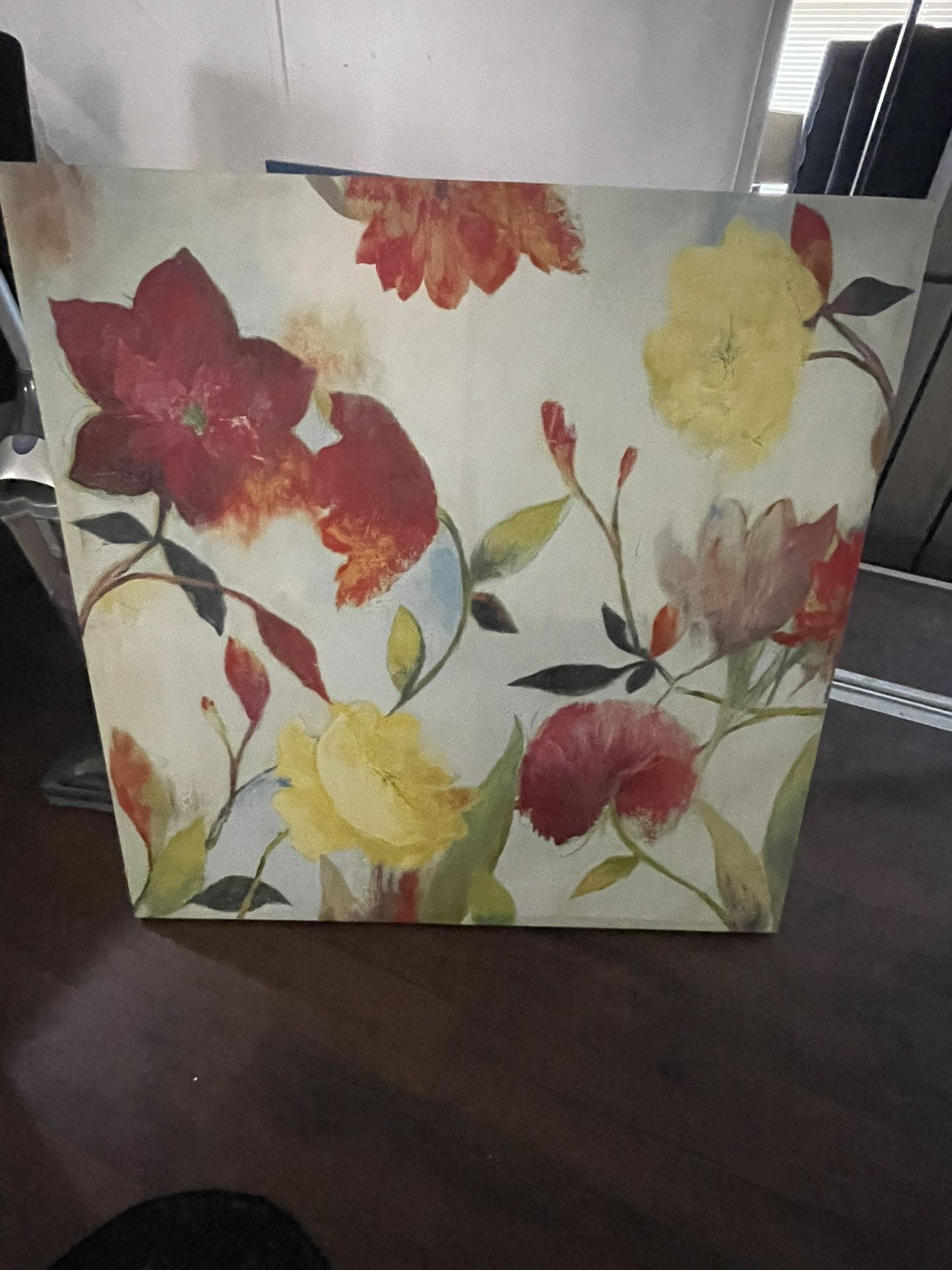 Set Of Canvas Hand Painted Flower Walk Pictures