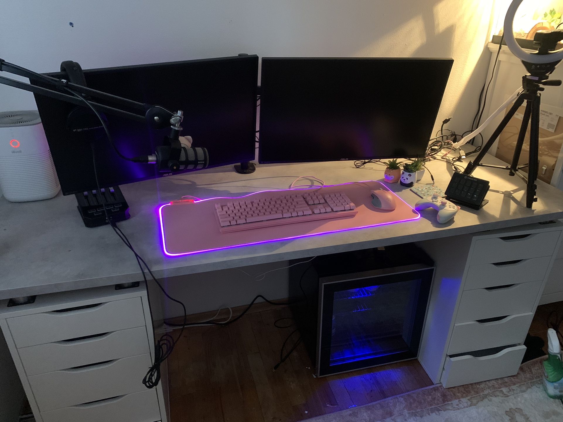 Custom IKEA Alex Desk for work/gaming