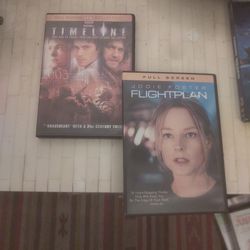 2 DVD Movie Lot - Flight Plan & Timeline. Full screen.