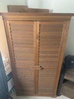 Solid Wood Vertical Outdoor Storage Shed