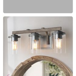 LNC Laius 20-in 3 Light Antique Bronze Farmhouse Bathroom Vanity light 