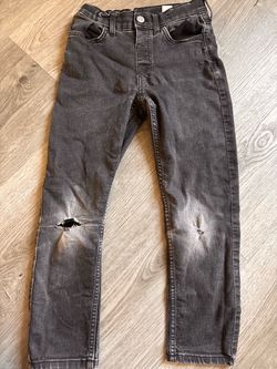 Kids Black Distressed Skinny Jeans