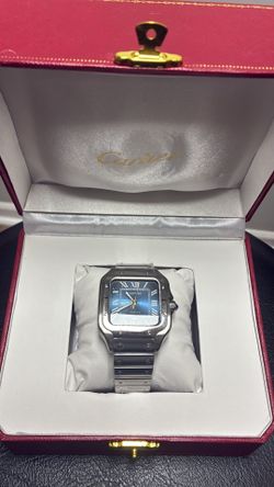 Blue / Silver Cartier Santos
