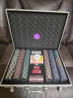 Poker Chip Set, 300pc, Aluminum Case – New, Never Used