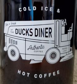 Anaheim Ducks Amber Glass Coffee Growler Bohdi Leaf Zamboni Jug