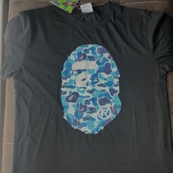 Bape tee black and blue