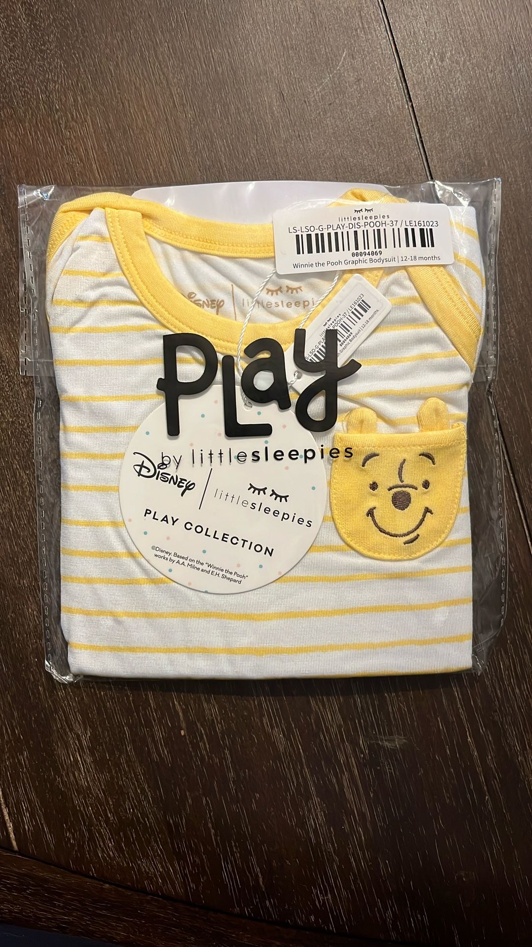 Little Sleepies Winnie The Pooh Graphic Bodysuit 12-18 Months