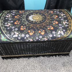 Wicker Couch Storage Seat 