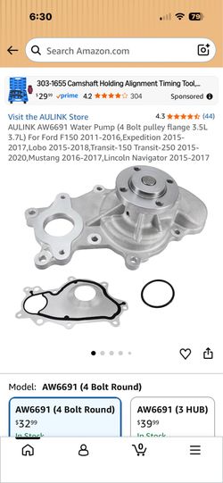 Water pump for Ford and Lincoln
