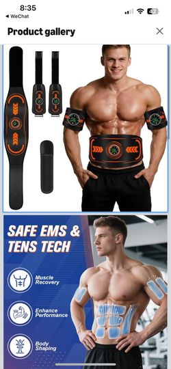 Ab Stimulator with TENS & PMS – Multi-Purpose Muscle Trainer,Home Fitness Electronic Muscle Stimulator,Body Shaping Belt for Abs,Arms,Legs. 4.0