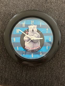 #90 Coca-Cola Polar Bear Wall Clock