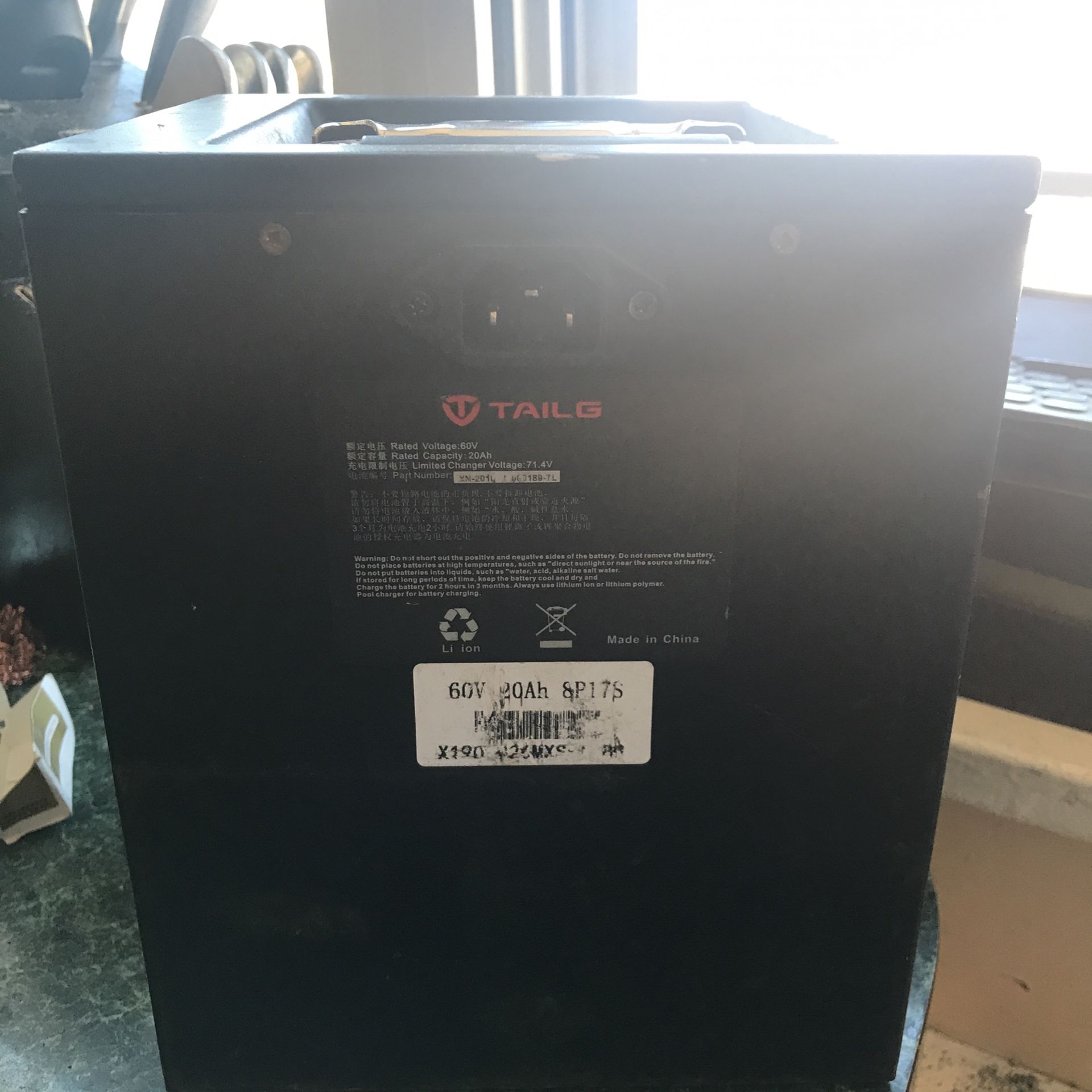 TAILG Lithium Battery 60v20ah(great Price ) Only180$