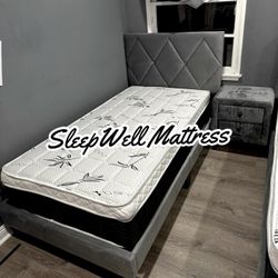 New Twin Bed Frame With Mattress  