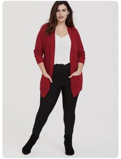 Torrid Ribbed Open Front Cardigan